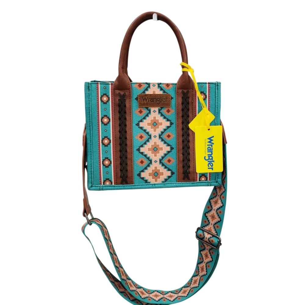 WRANGLER SOUTHWESTERN CANVAS TOTE/SACHEL BAG